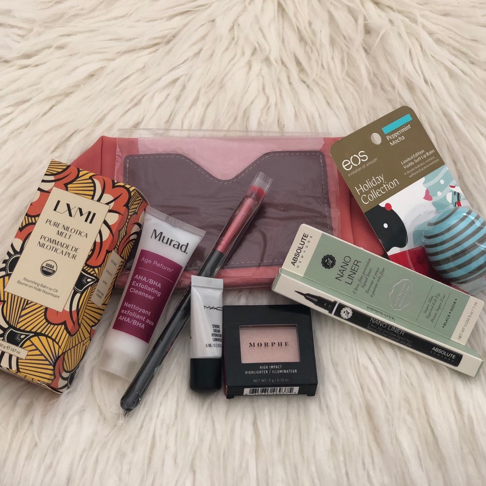 Ipsy Glambag Makeup Case with 7 Samples Makeup Lot